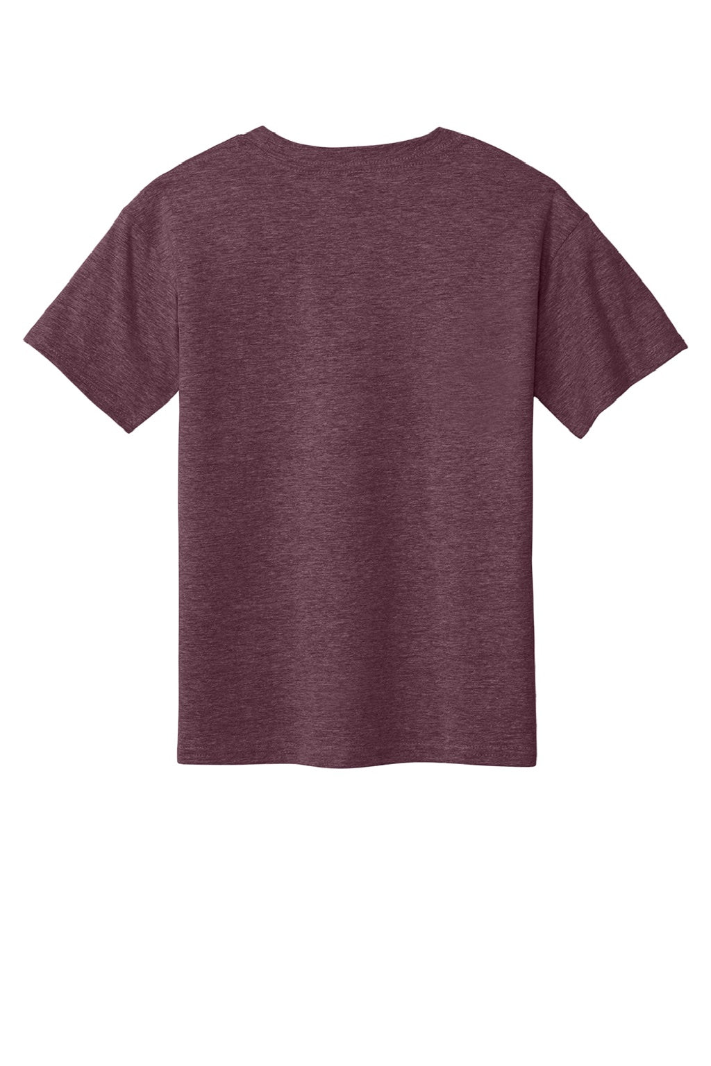 Gildan 64000B Youth Softstyle Short Sleeve Crewneck T-Shirt Heather Maroon Flat Back