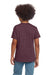 Gildan 64000B Youth Softstyle Short Sleeve Crewneck T-Shirt Heather Maroon Model Back