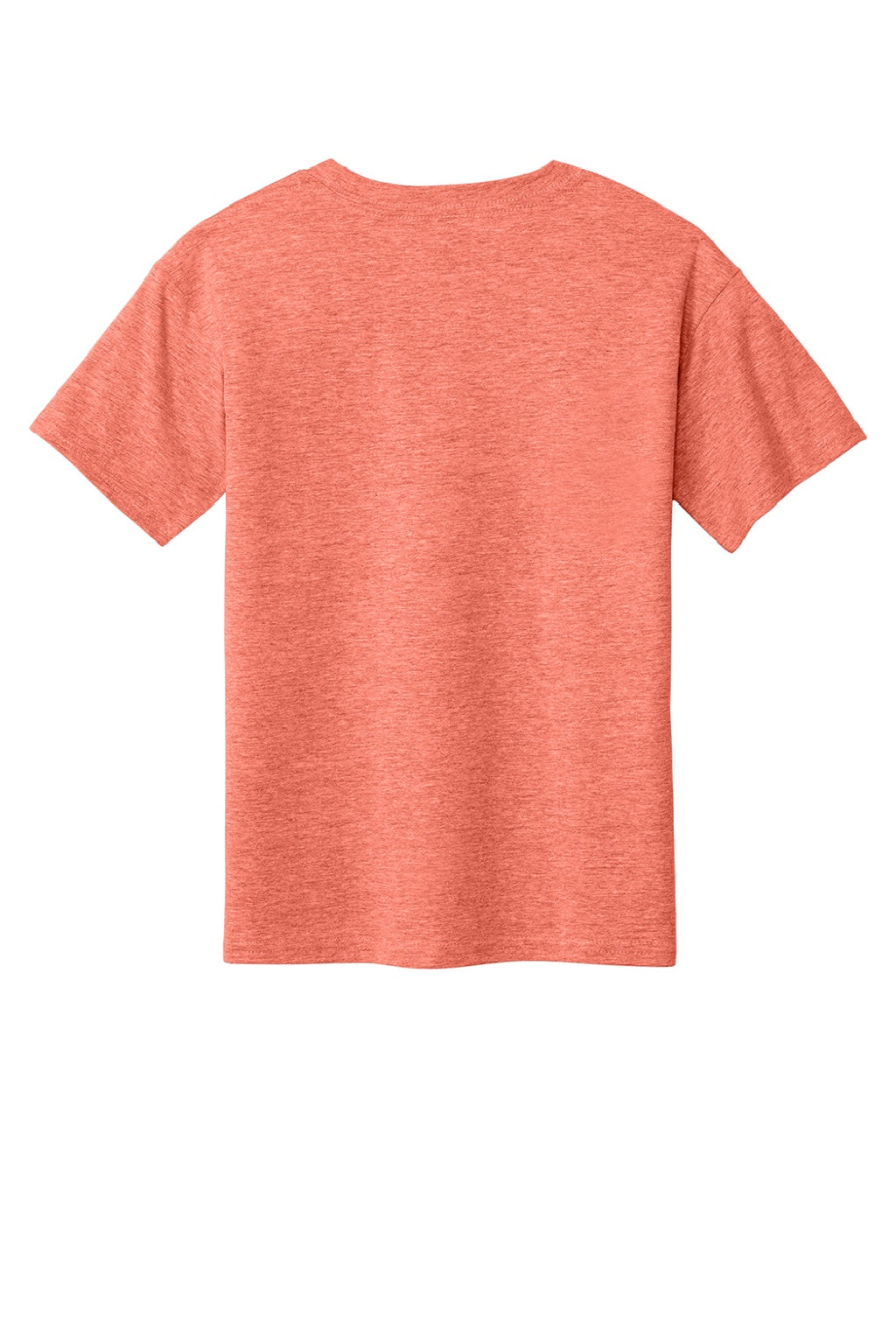 Gildan 64000B Youth Softstyle Short Sleeve Crewneck T-Shirt Heather Orange Flat Back