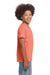 Gildan 64000B Youth Softstyle Short Sleeve Crewneck T-Shirt Heather Orange Model Side