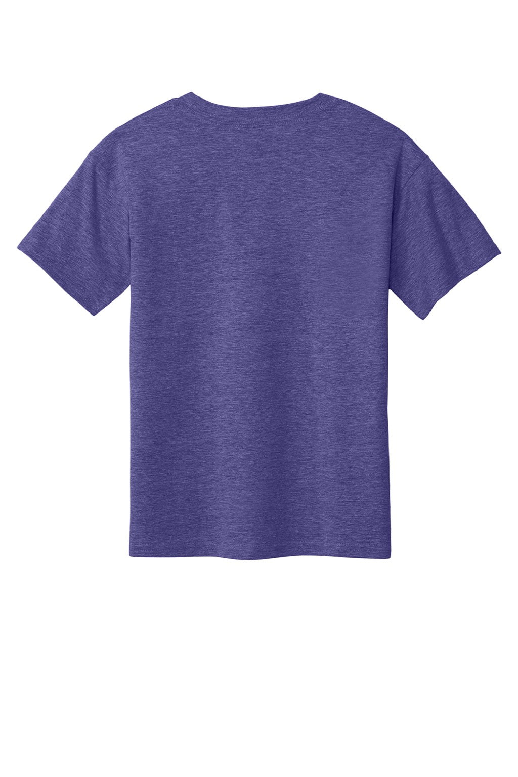 Gildan 64000B Youth Softstyle Short Sleeve Crewneck T-Shirt Heather Purple Flat Back