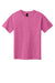 Gildan 64000B Youth Softstyle Short Sleeve Crewneck T-Shirt Heather Heliconia Pink Flat Front