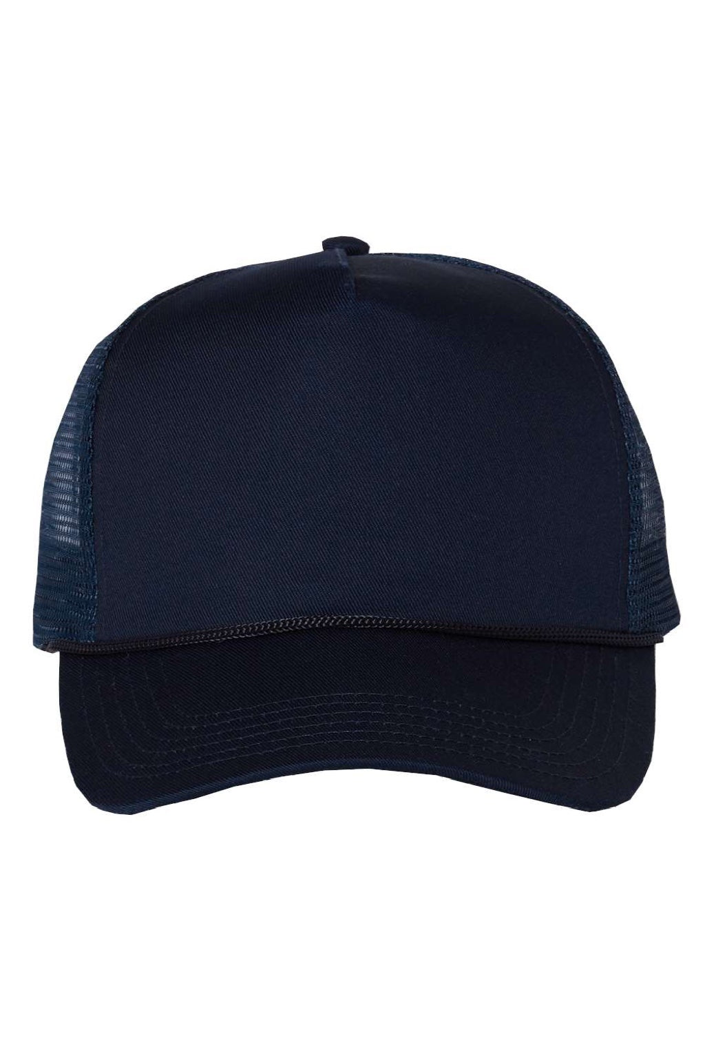 Valucap Hats 8804H Mens 5 Panel Snapback Trucker Hat Navy Blue Flat Front