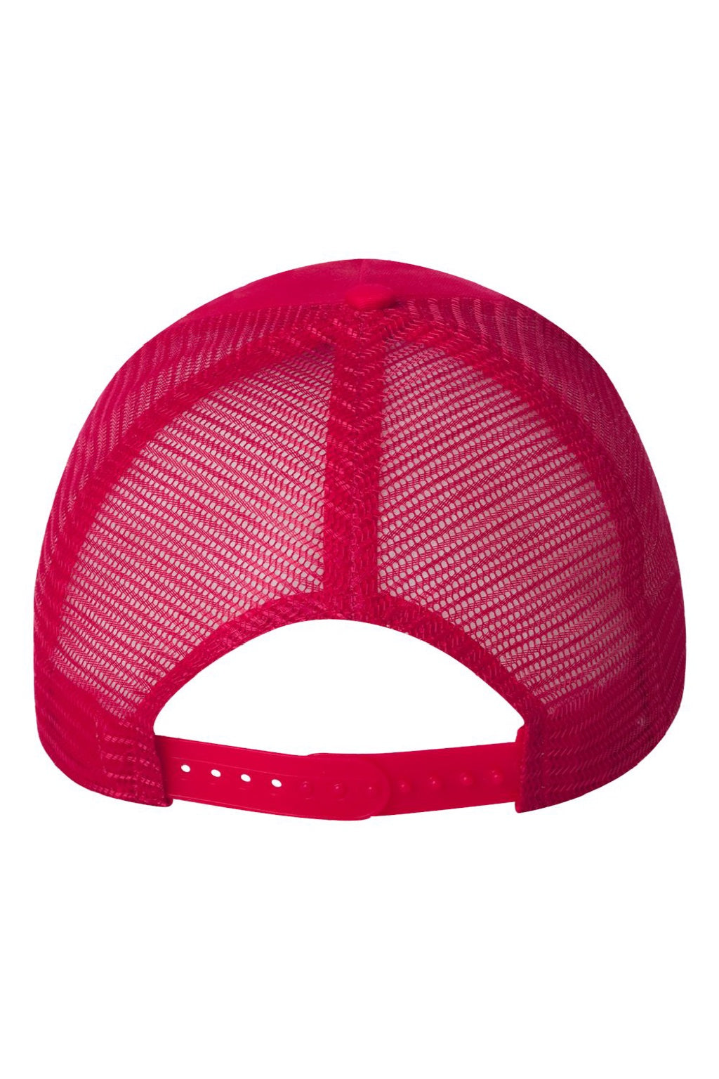 Valucap Hats 8804H Mens 5 Panel Snapback Trucker Hat Red Flat Back