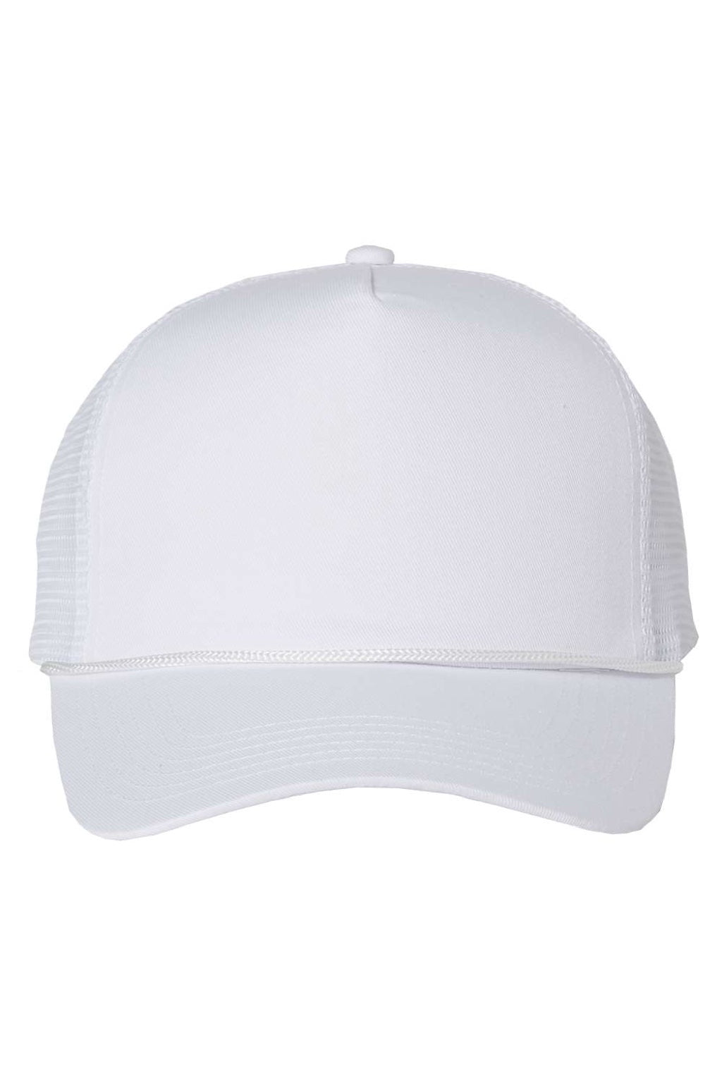 Valucap Hats 8804H Mens 5 Panel Snapback Trucker Hat White Flat Front