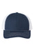 Classic Caps Hats USA100 Mens USA Made Adjustable Trucker Cap Navy Blue/White Flat Front