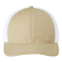 Classic Caps Mens USA Made Snapback Trucker Hat - Khaki Brown/White - NEW