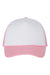 Valucap Hats VC700 Mens Foam Mesh Back Snapback Trucker Hat White/Pink Flat Front