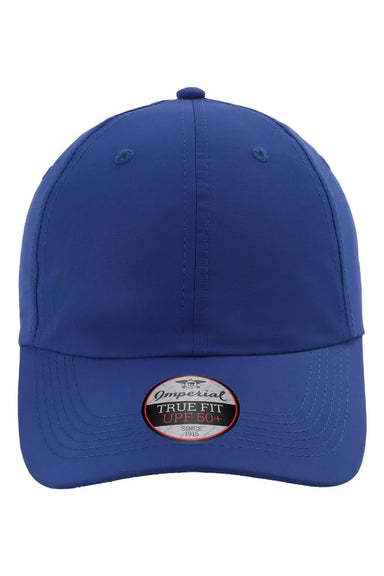 Imperial Hats X210P Mens The Original Performance Moisture Wicking Adjustable Hat Cobalt Blue Flat Front