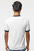 Augusta Sportswear 710 Mens Ringer Short Sleeve Crewneck T-Shirt White/Navy Blue Model Back