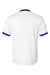Augusta Sportswear 710 Mens Ringer Short Sleeve Crewneck T-Shirt White/Royal Blue Flat Back