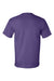 Bayside BA5100 Mens USA Made Short Sleeve Crewneck T-Shirt Purple Flat Back