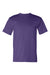 Bayside BA5100 Mens USA Made Short Sleeve Crewneck T-Shirt Purple Flat Front