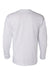 Bayside BA8100 Mens USA Made Long Sleeve Crewneck T-Shirt w/ Pocket Ash Grey Flat Back