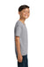 Jerzees 29B/29BR Youth Dri-Power Moisture Wicking Short Sleeve Crewneck T-Shirt Heather Grey Model Side