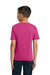 Jerzees 29B/29BR Youth Dri-Power Moisture Wicking Short Sleeve Crewneck T-Shirt Cyber Pink Model Back