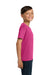 Jerzees 29B/29BR Youth Dri-Power Moisture Wicking Short Sleeve Crewneck T-Shirt Cyber Pink Model Side