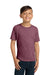 Jerzees 29B/29BR Youth Dri-Power Moisture Wicking Short Sleeve Crewneck T-Shirt Vintage Heather Maroon Model Front