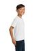 Jerzees 29B/29BR Youth Dri-Power Moisture Wicking Short Sleeve Crewneck T-Shirt White Model Side