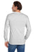 Jerzees 29LS/29LSR Mens Dri-Power Moisture Wicking Long Sleeve Crewneck T-Shirt Ash Grey Model Back