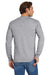 Jerzees 29LS/29LSR Mens Dri-Power Moisture Wicking Long Sleeve Crewneck T-Shirt Heather Grey Model Back