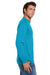 Jerzees 29LS/29LSR Mens Dri-Power Moisture Wicking Long Sleeve Crewneck T-Shirt California Blue Model Side