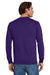 Jerzees 29LS/29LSR Mens Dri-Power Moisture Wicking Long Sleeve Crewneck T-Shirt Deep Purple Model Back