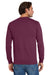 Jerzees 29LS/29LSR Mens Dri-Power Moisture Wicking Long Sleeve Crewneck T-Shirt Maroon Model Back