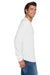 Jerzees 29LS/29LSR Mens Dri-Power Moisture Wicking Long Sleeve Crewneck T-Shirt White Model Side