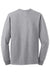 Jerzees 29LS/29LSR Mens Dri-Power Moisture Wicking Long Sleeve Crewneck T-Shirt Heather Grey Flat Back