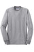 Jerzees 29LS/29LSR Mens Dri-Power Moisture Wicking Long Sleeve Crewneck T-Shirt Heather Grey Flat Front