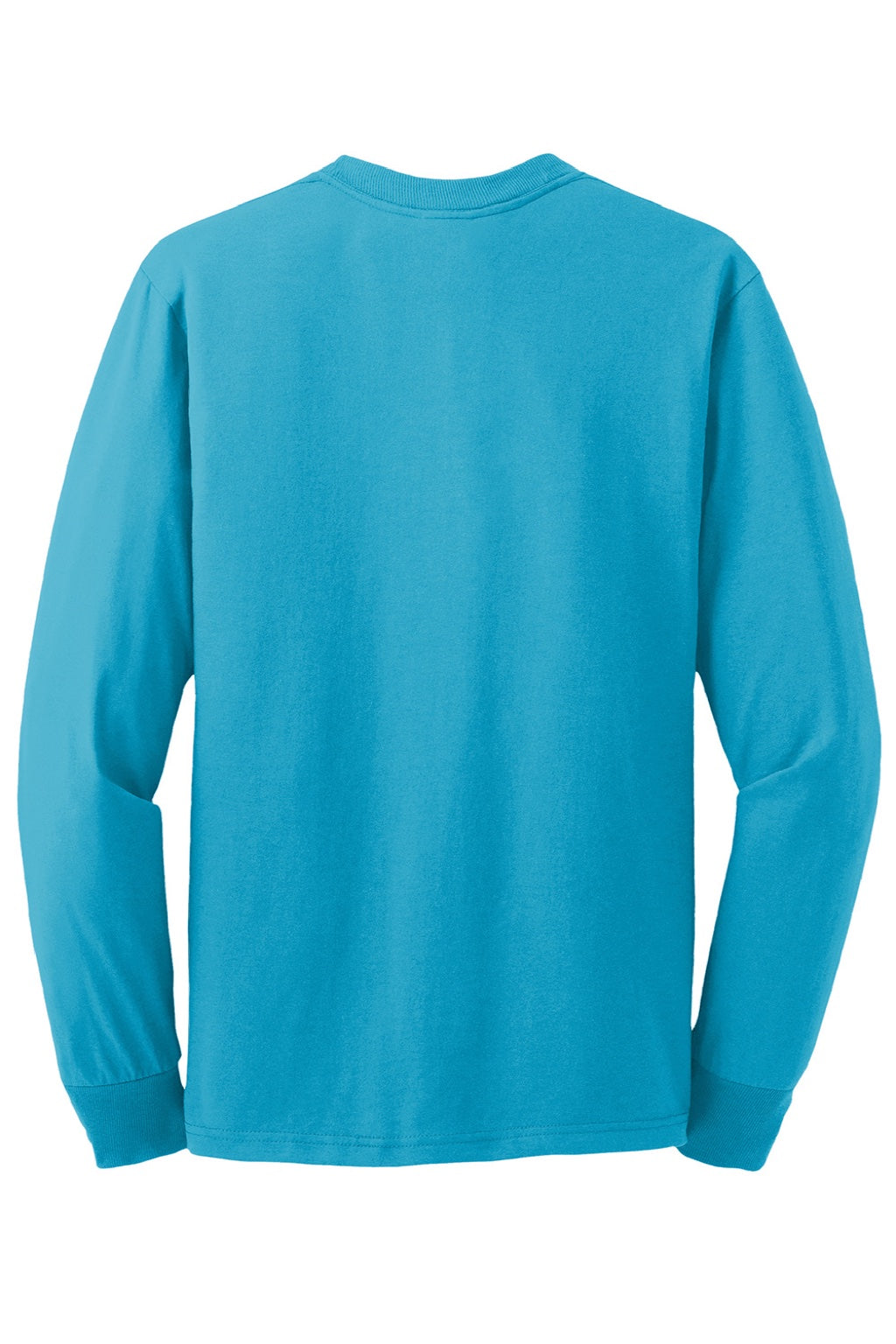 Jerzees 29LS/29LSR Mens Dri-Power Moisture Wicking Long Sleeve Crewneck T-Shirt California Blue Flat Back