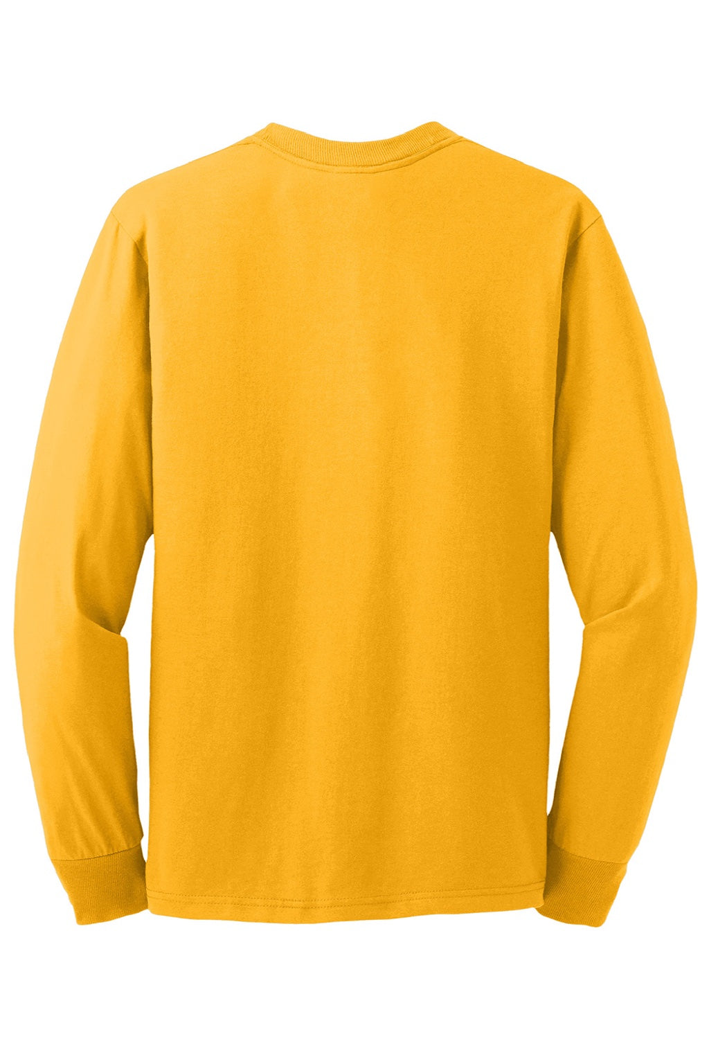 Jerzees 29LS/29LSR Mens Dri-Power Moisture Wicking Long Sleeve Crewneck T-Shirt Gold Flat Back