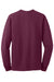 Jerzees 29LS/29LSR Mens Dri-Power Moisture Wicking Long Sleeve Crewneck T-Shirt Maroon Flat Back