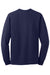 Jerzees 29LS/29LSR Mens Dri-Power Moisture Wicking Long Sleeve Crewneck T-Shirt Navy Blue Flat Back