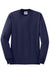 Jerzees 29LS/29LSR Mens Dri-Power Moisture Wicking Long Sleeve Crewneck T-Shirt Navy Blue Flat Front