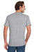 Jerzees 29MP/29MPR Mens Dri-Power Moisture Wicking Short Sleeve Crewneck T-Shirt w/ Pocket Heather Grey Model Back