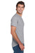 Jerzees 29MP/29MPR Mens Dri-Power Moisture Wicking Short Sleeve Crewneck T-Shirt w/ Pocket Heather Grey Model Side