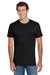Jerzees 29MP/29MPR Mens Dri-Power Moisture Wicking Short Sleeve Crewneck T-Shirt w/ Pocket Black Model Front