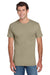 Jerzees 29MP/29MPR Mens Dri-Power Moisture Wicking Short Sleeve Crewneck T-Shirt w/ Pocket Khaki Model Front