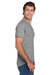 Jerzees 29MP/29MPR Mens Dri-Power Moisture Wicking Short Sleeve Crewneck T-Shirt w/ Pocket Oxford Grey Model Side
