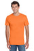 Jerzees 29MP/29MPR Mens Dri-Power Moisture Wicking Short Sleeve Crewneck T-Shirt w/ Pocket Safety Orange Model Front