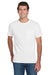 Jerzees 29MP/29MPR Mens Dri-Power Moisture Wicking Short Sleeve Crewneck T-Shirt w/ Pocket White Model Front