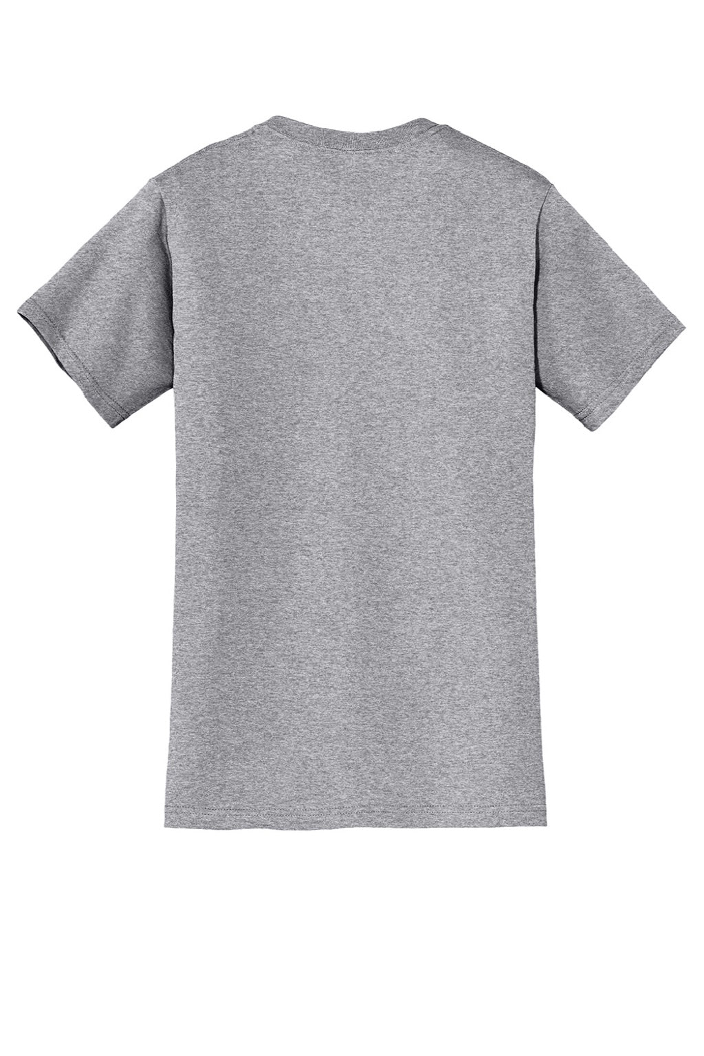 Jerzees 29MP/29MPR Mens Dri-Power Moisture Wicking Short Sleeve Crewneck T-Shirt w/ Pocket Heather Grey Flat Back