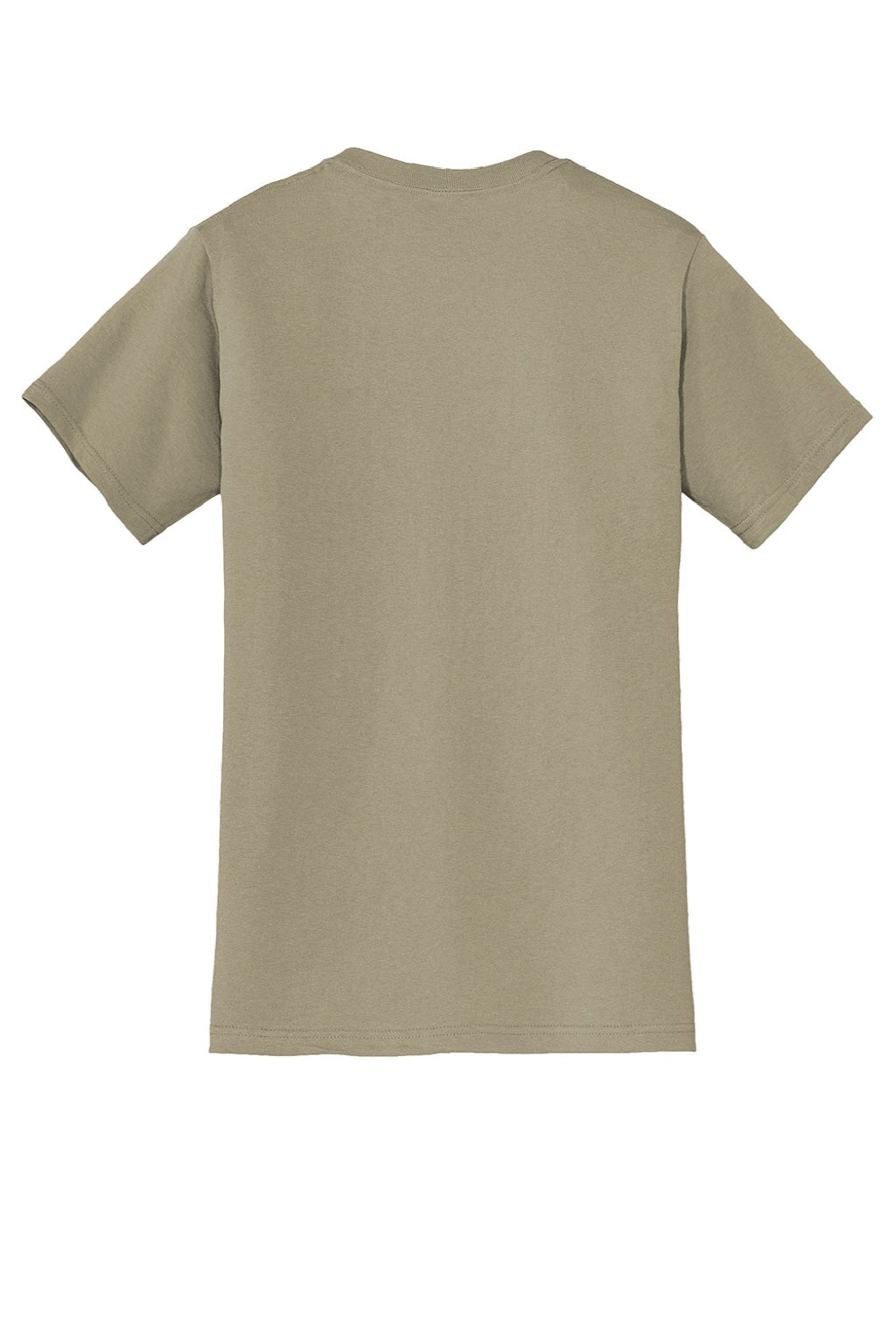 Jerzees 29MP/29MPR Mens Dri-Power Moisture Wicking Short Sleeve Crewneck T-Shirt w/ Pocket Khaki Flat Back