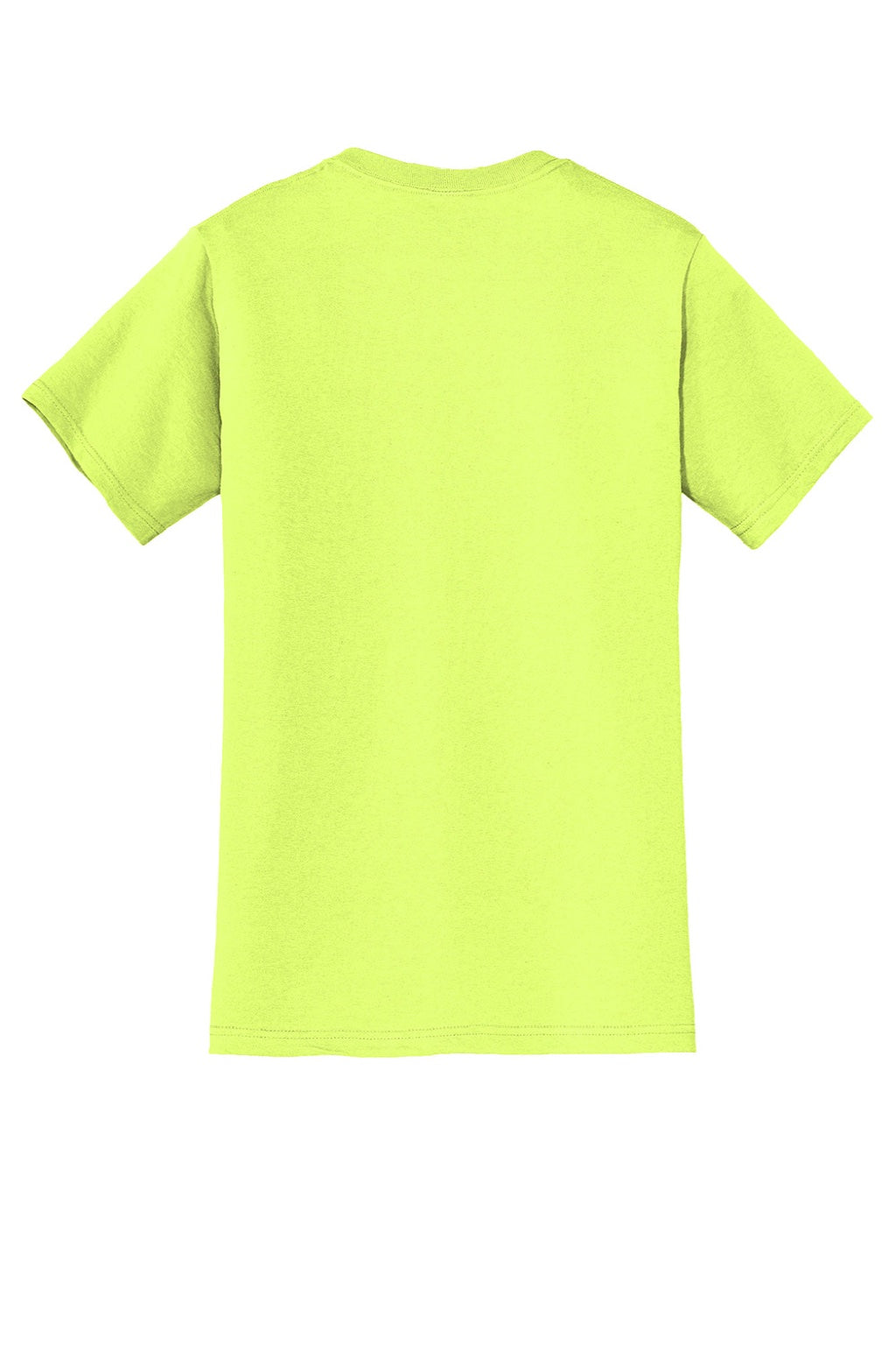 Jerzees 29MP/29MPR Mens Dri-Power Moisture Wicking Short Sleeve Crewneck T-Shirt w/ Pocket Safety Green Flat Back