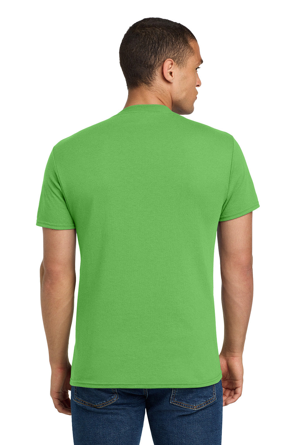 Jerzees 29M/29MR/29MT Mens Dri-Power Moisture Wicking Short Sleeve Crewneck T-Shirt Kiwi Green Model Back
