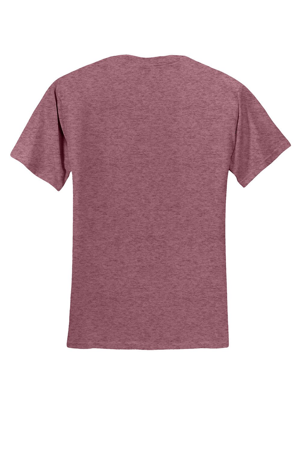 Jerzees 29M/29MR/29MT Mens Dri-Power Moisture Wicking Short Sleeve Crewneck T-Shirt Vintage Heather Maroon Flat Back