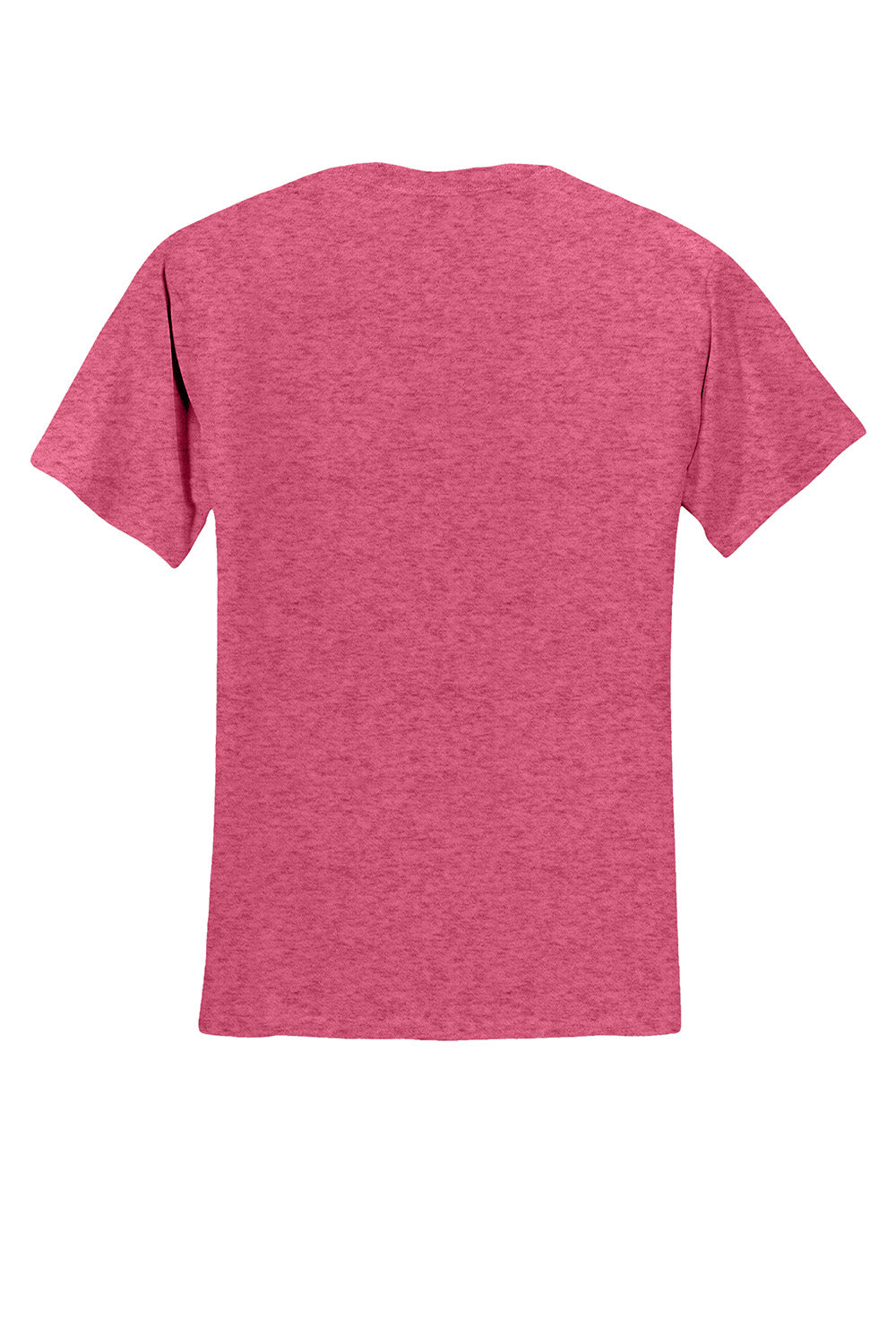 Jerzees 29M/29MR/29MT Mens Dri-Power Moisture Wicking Short Sleeve Crewneck T-Shirt Vintage Heather Red Flat Back