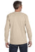Jerzees 29LS/29LSR Mens Dri-Power Moisture Wicking Long Sleeve Crewneck T-Shirt Sandstone Brown Model Back